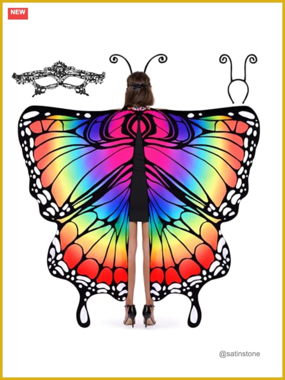 Butterfly Wings Costume Adult Fairy Cape Shawl Halloween Role Play